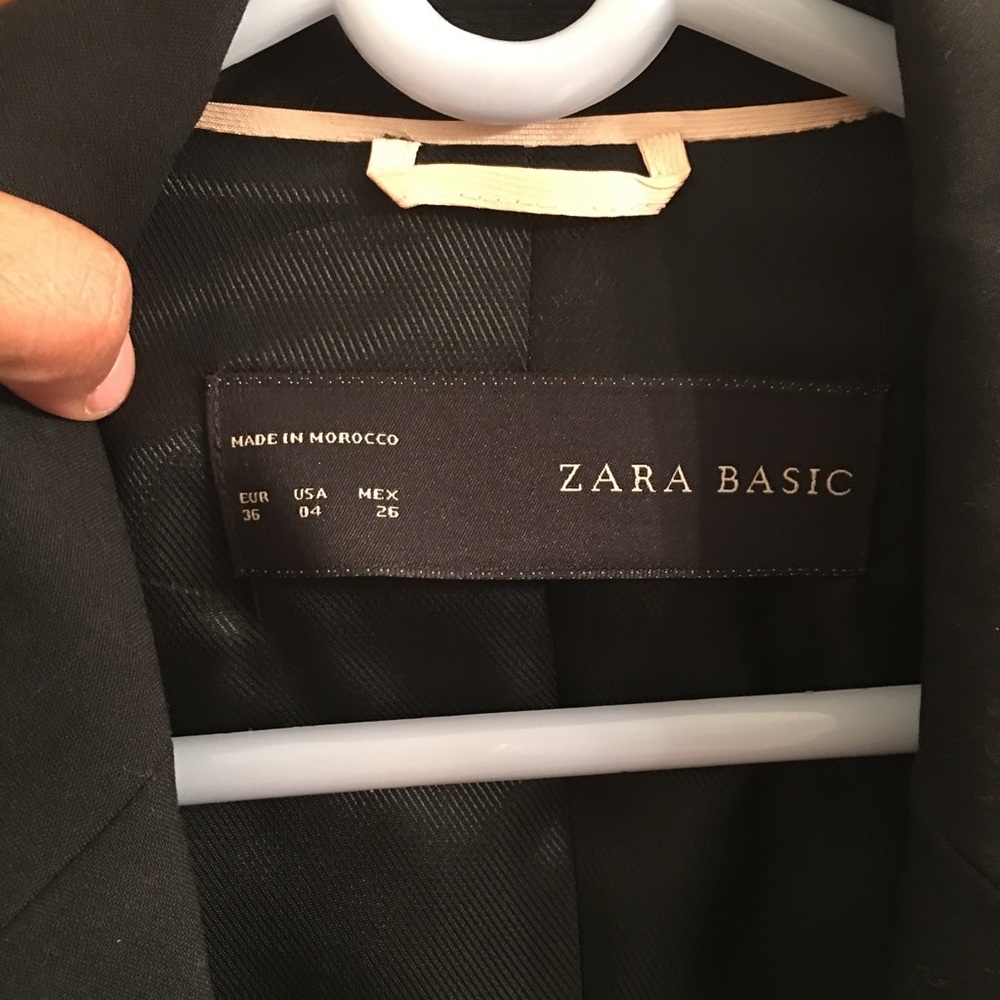 Zara basic suit jacket black